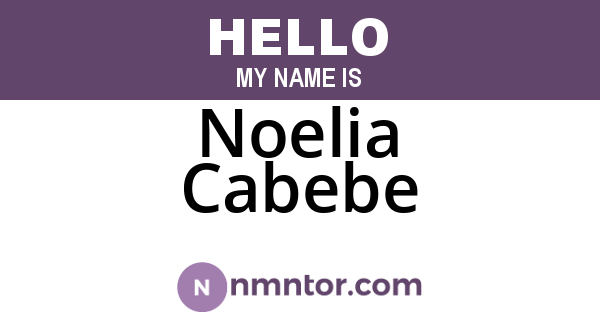 Noelia Cabebe
