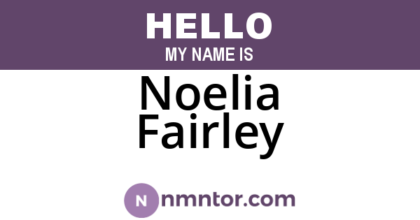 Noelia Fairley