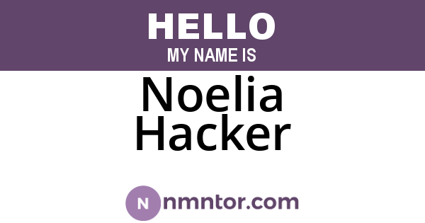 Noelia Hacker
