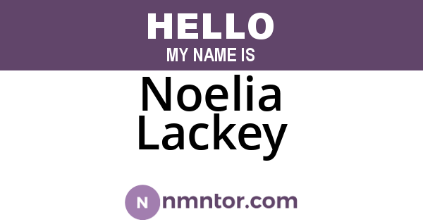 Noelia Lackey
