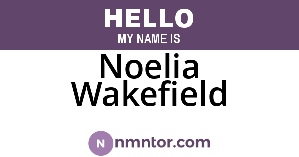 Noelia Wakefield