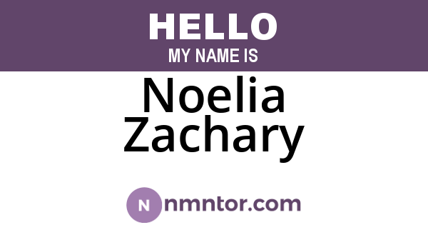 Noelia Zachary