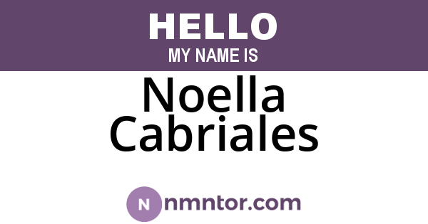 Noella Cabriales
