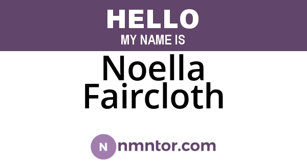 Noella Faircloth