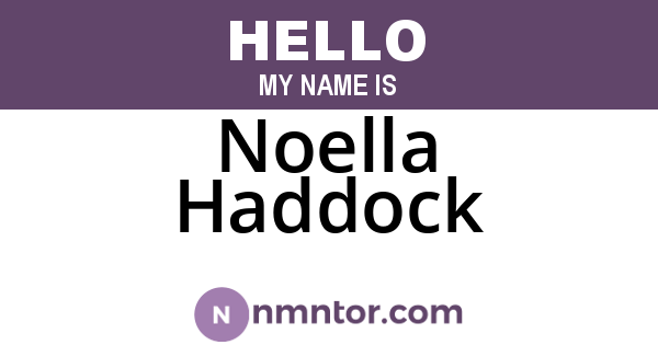 Noella Haddock