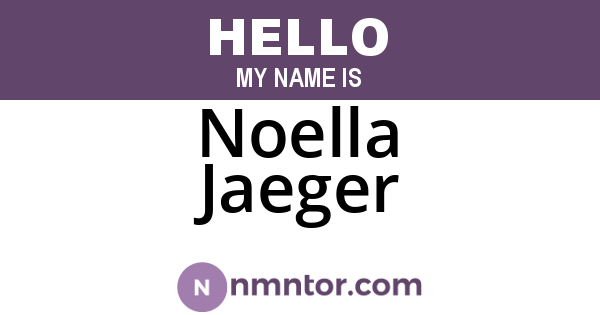 Noella Jaeger