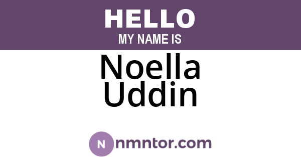Noella Uddin