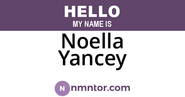 Noella Yancey
