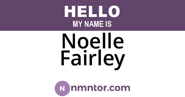 Noelle Fairley