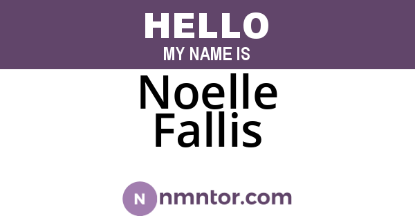 Noelle Fallis