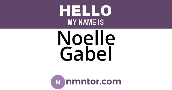 Noelle Gabel