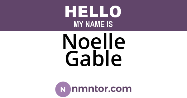 Noelle Gable