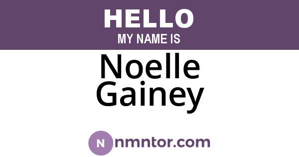 Noelle Gainey