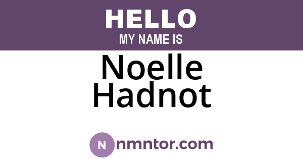 Noelle Hadnot