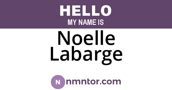 Noelle Labarge