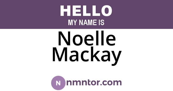 Noelle Mackay