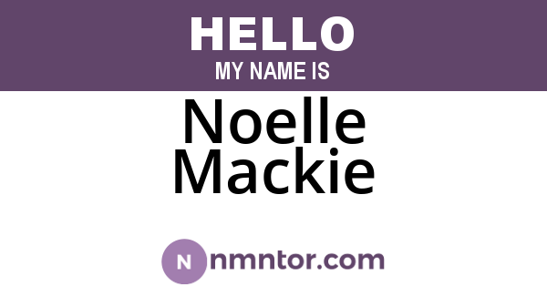 Noelle Mackie