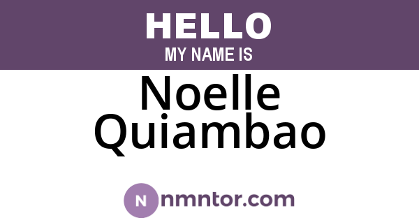 Noelle Quiambao