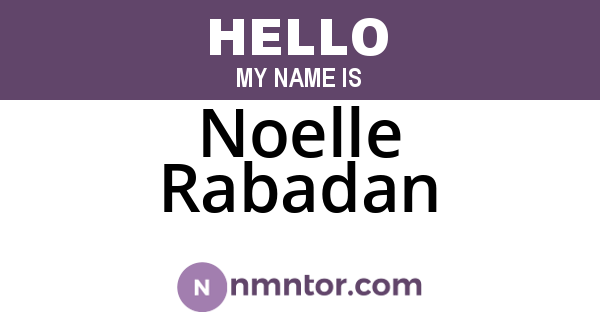 Noelle Rabadan