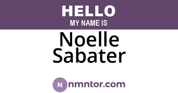 Noelle Sabater