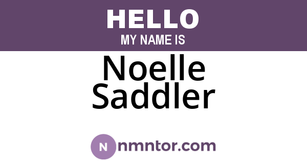 Noelle Saddler