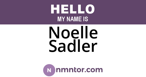 Noelle Sadler