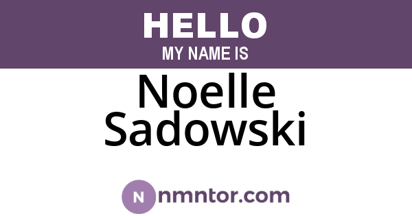 Noelle Sadowski