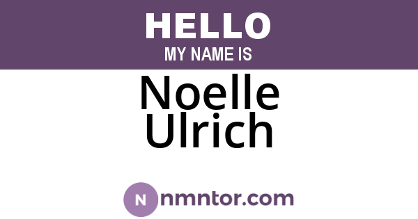 Noelle Ulrich