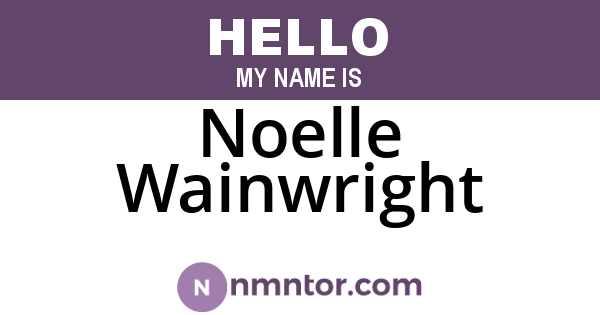 Noelle Wainwright