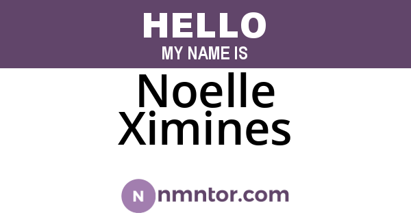 Noelle Ximines