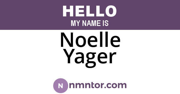 Noelle Yager