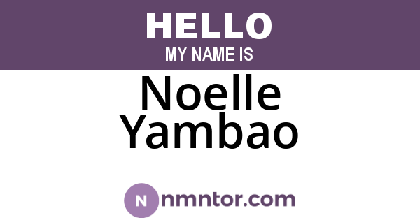 Noelle Yambao