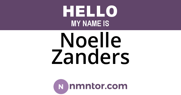 Noelle Zanders