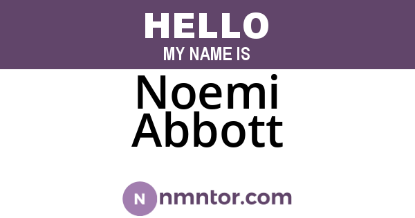 Noemi Abbott