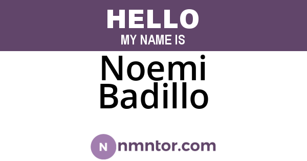 Noemi Badillo