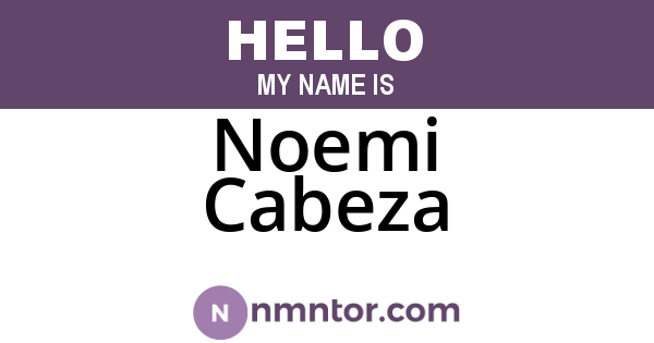 Noemi Cabeza