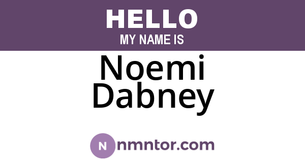 Noemi Dabney
