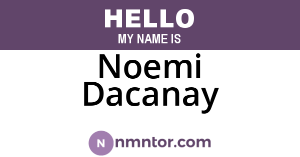 Noemi Dacanay