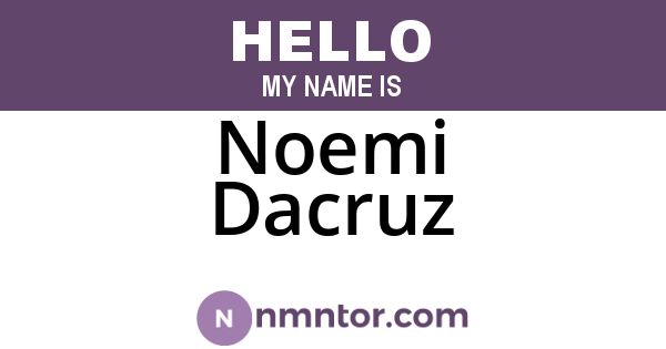 Noemi Dacruz