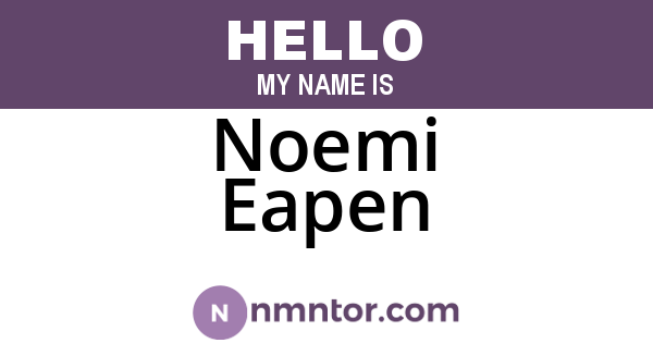 Noemi Eapen