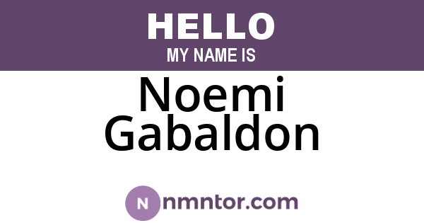Noemi Gabaldon