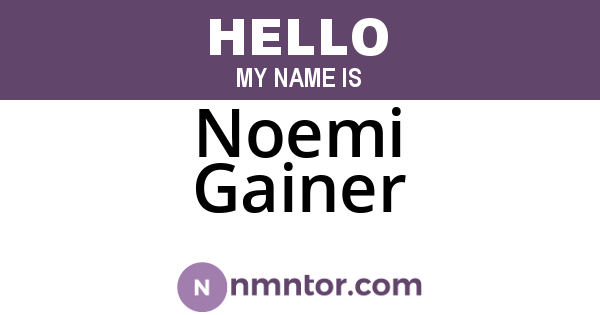 Noemi Gainer
