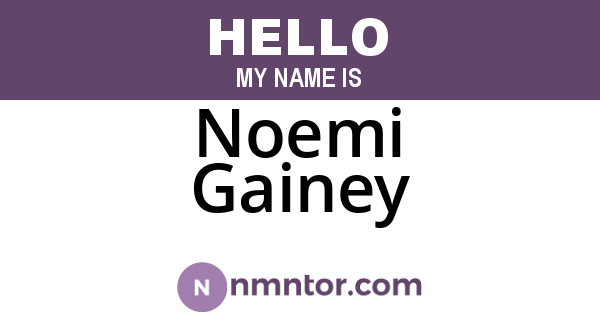Noemi Gainey
