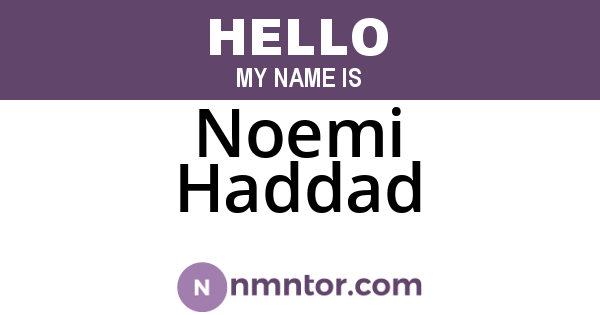 Noemi Haddad