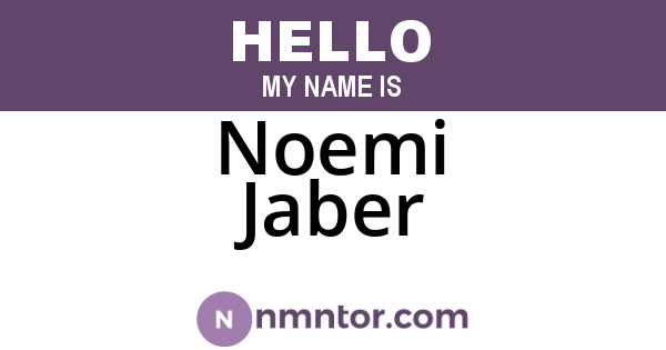 Noemi Jaber