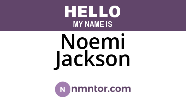 Noemi Jackson