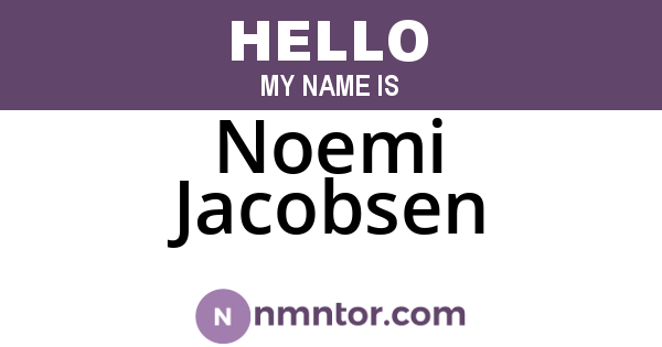 Noemi Jacobsen