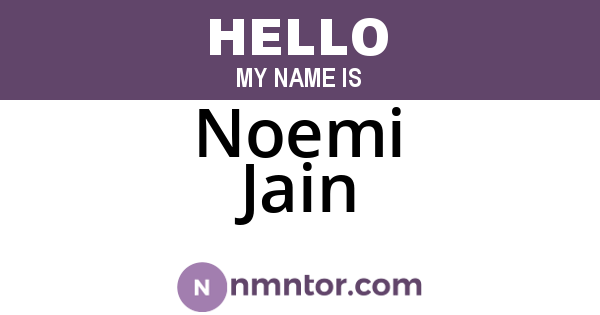 Noemi Jain