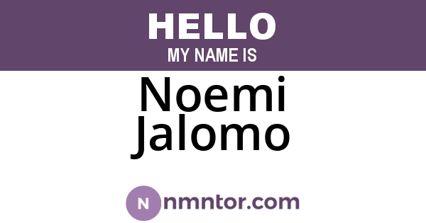 Noemi Jalomo