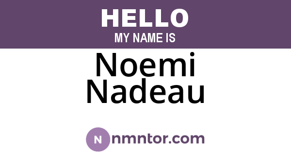 Noemi Nadeau